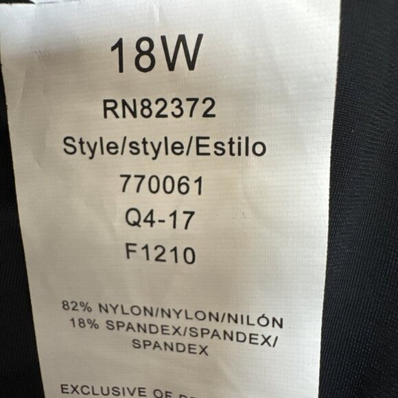 Island Escape Women's Plus 18W Swim Skirt Black NWT - Picture 9 of 12